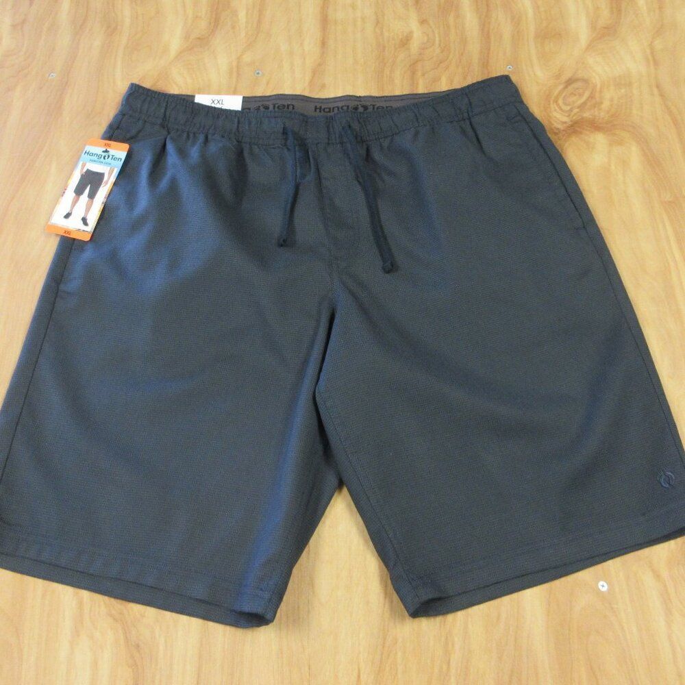 HANG TEN Drop In 20" Elastic-Waist Walkshorts Mens Sz XXL (42-44) Blue Plaid NWT